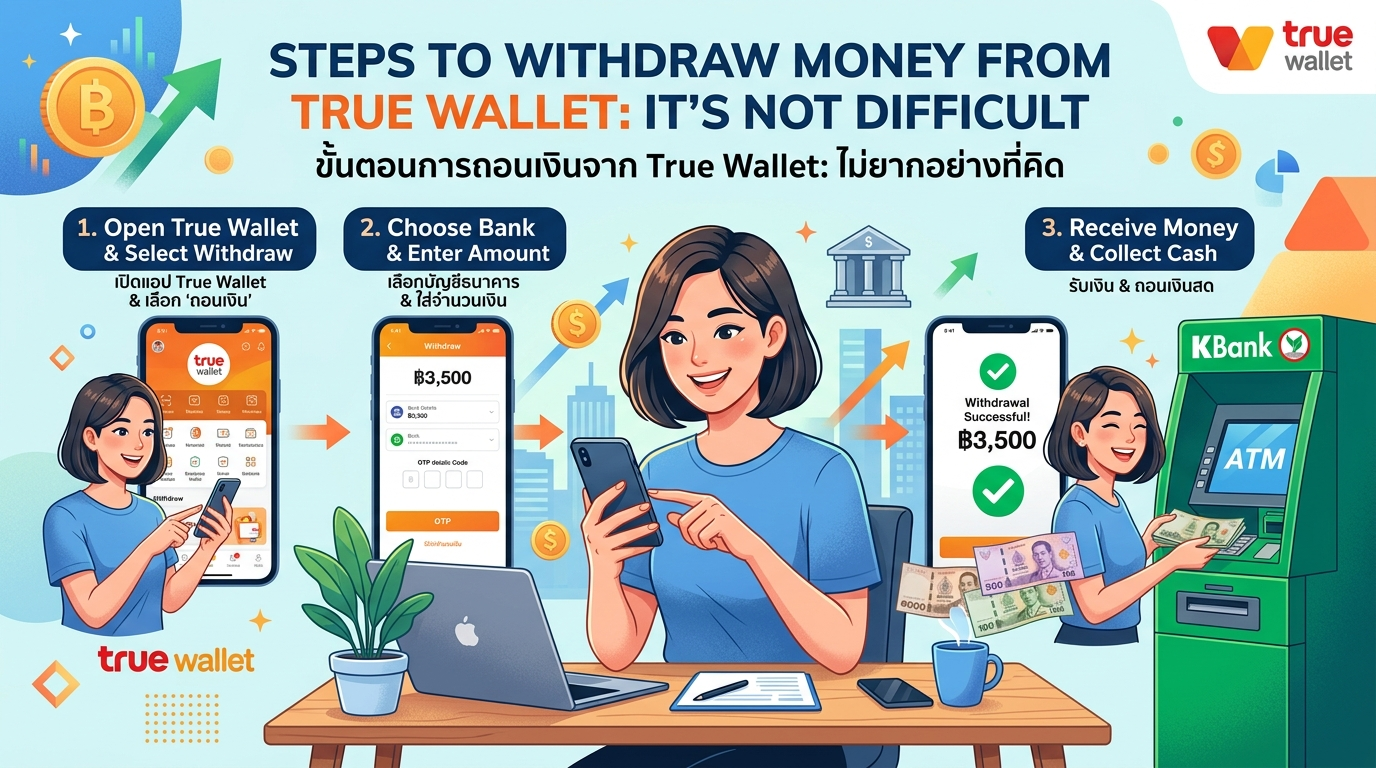 ขั้นตอนการถอนเงินออกจาก True Wallet: ทำได้ไม่ยาก