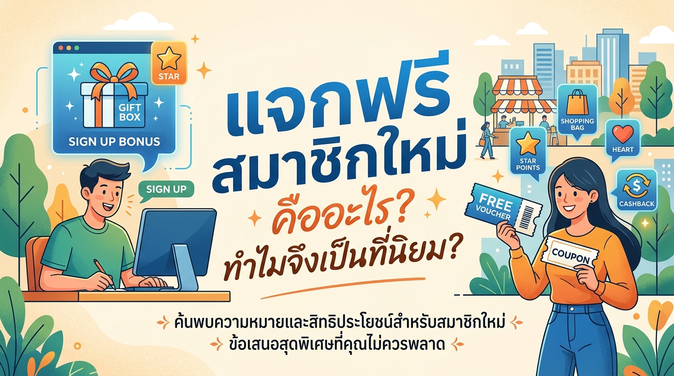 แจก ฟรี สมาชิกใหม่ คืออะไร? ทำไมจึงเป็นที่นิยม?