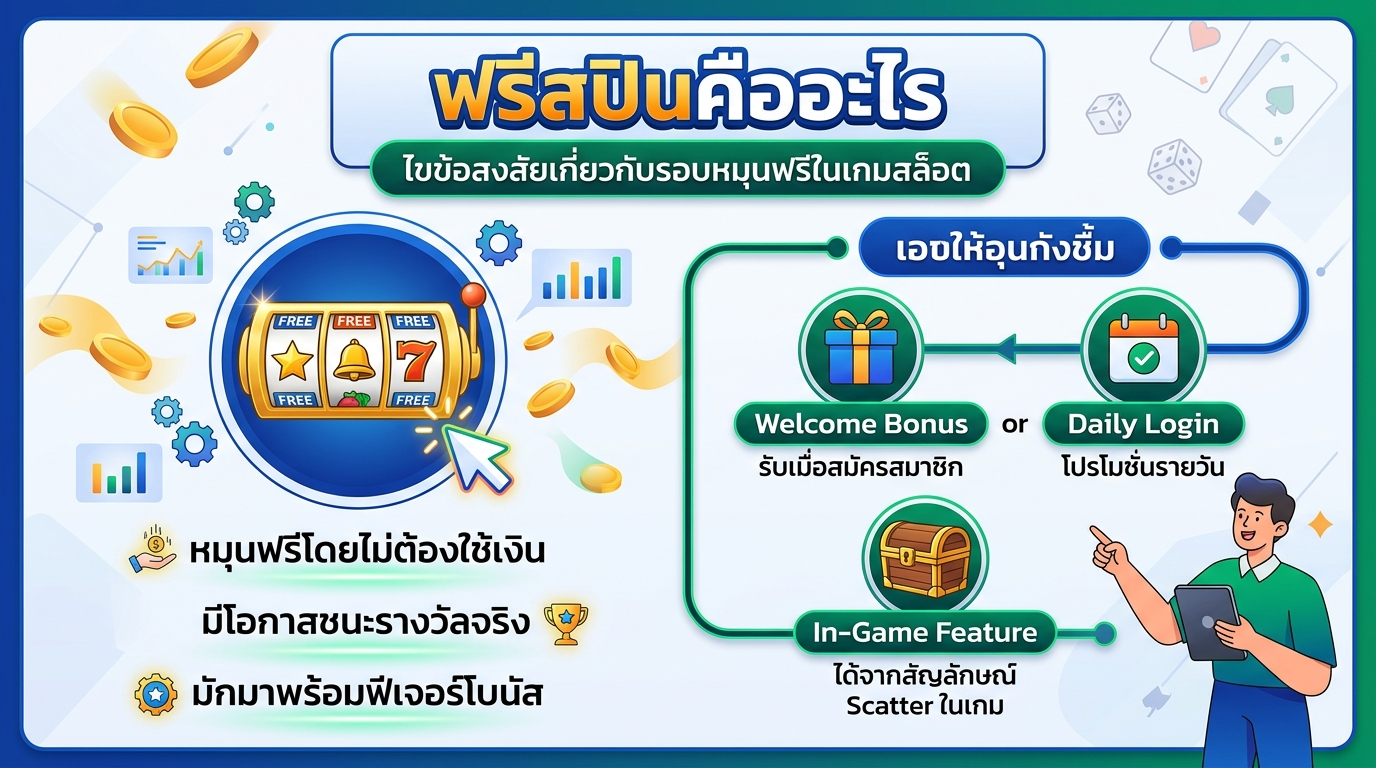 ฟรีสปินคืออะไร: ความหมายและกลไกการทำงาน
