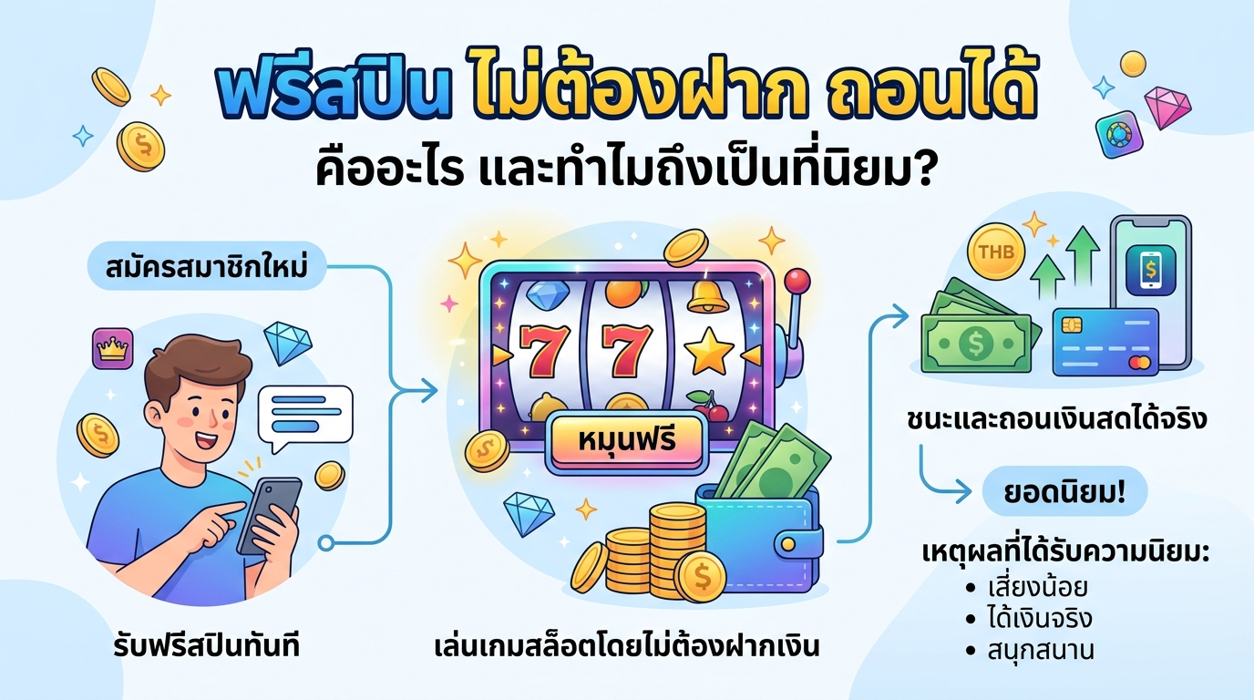 ฟรีสปิน ไม่ต้องฝาก ถอนได้: คืออะไร และทำไมถึงเป็นที่นิยม?