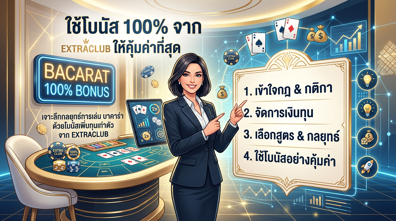 บาคาร่าโบนัส 100% EXTRACLUB: ใช้โบนัสอย่างชาญฉลาด