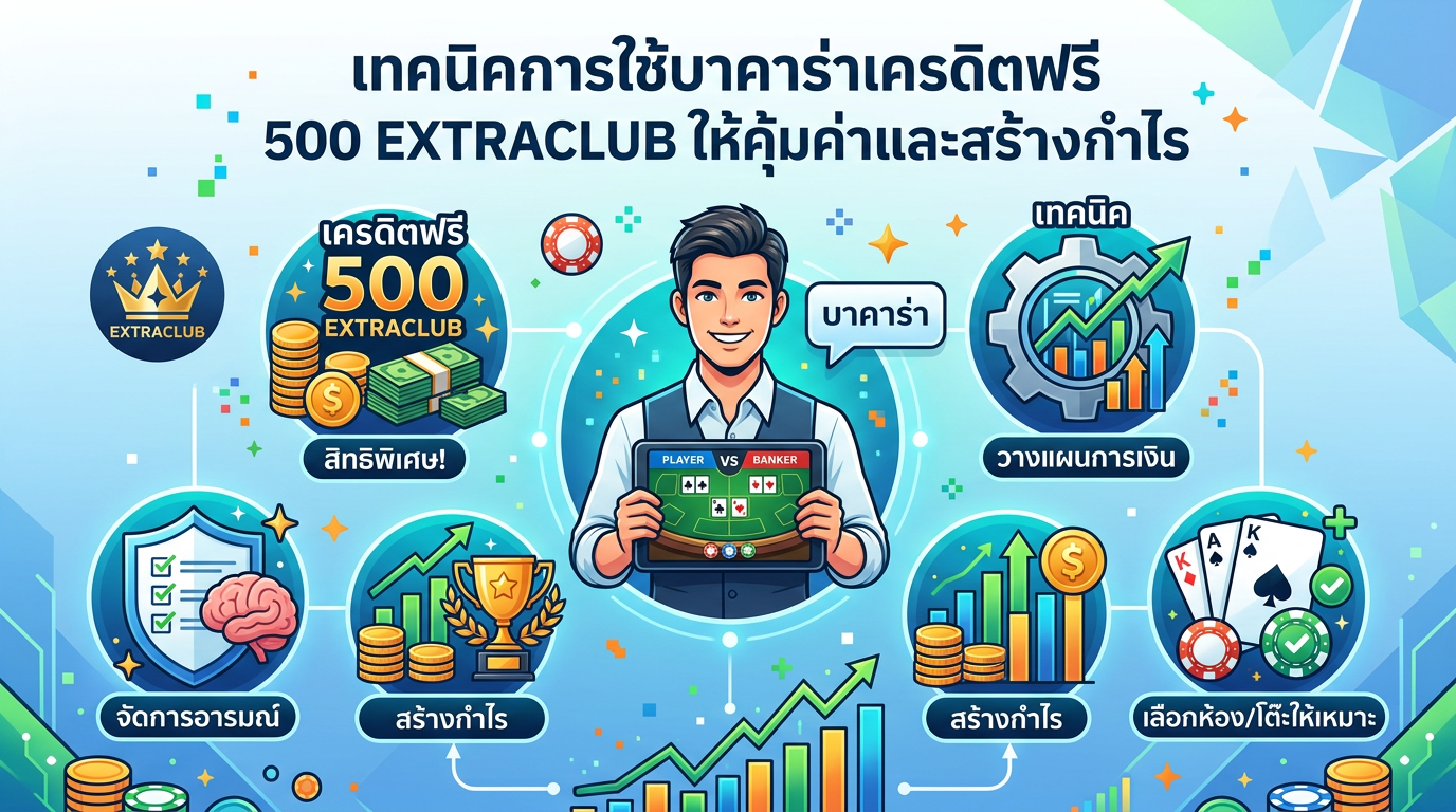 เทคนิคการใช้บาคาร่าเครดิตฟรี 500 EXTRACLUB ให้คุ้มค่าและสร้างกำไร