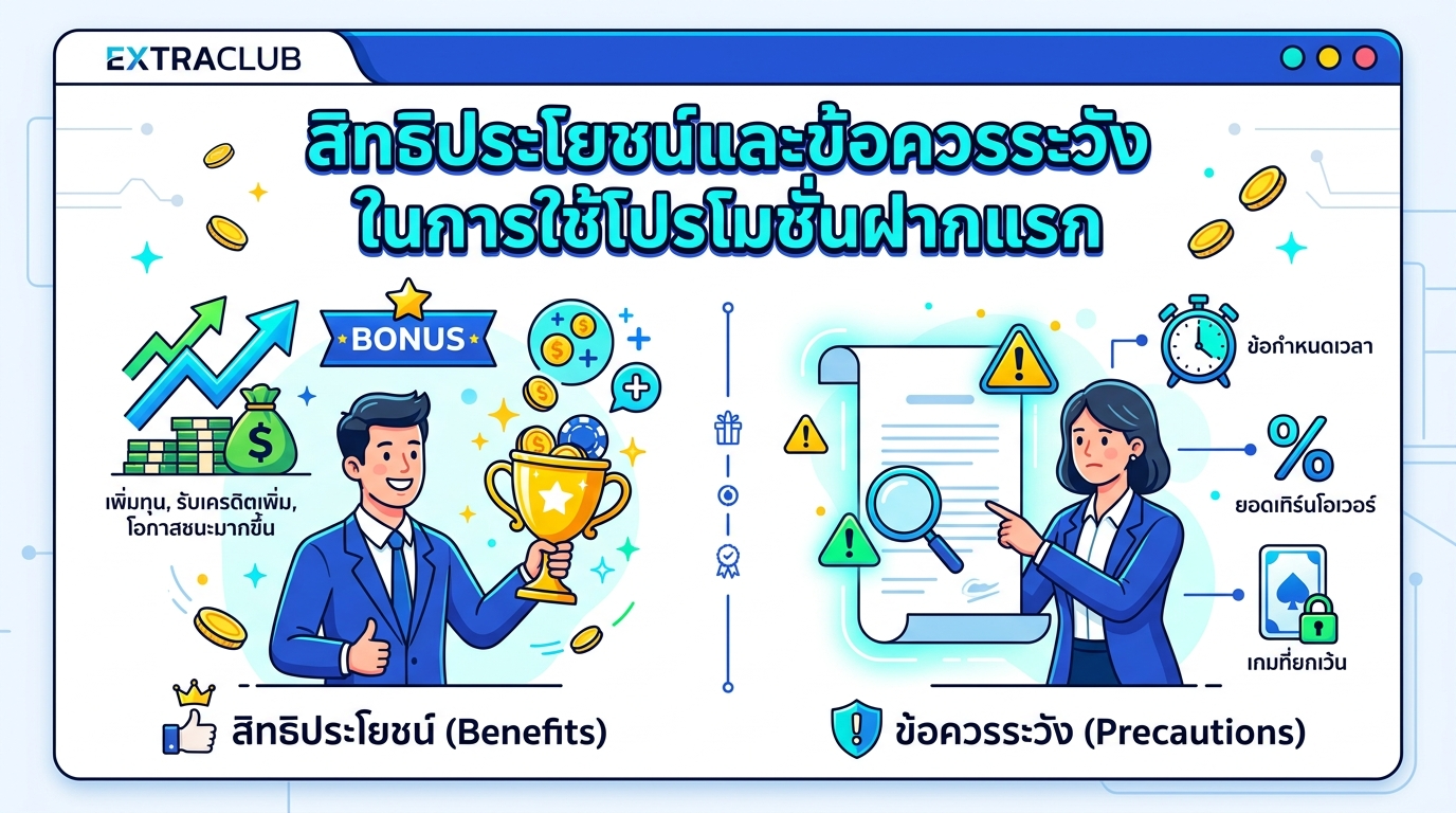 EXTRACLUB ฝากแรก รับสิทธิ์โปรโมชั่น
