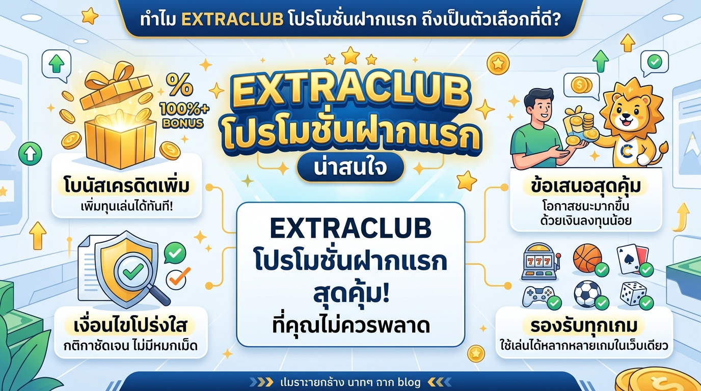 EXTRACLUB โปรโมชั่นฝากแรก น่าสนใจ