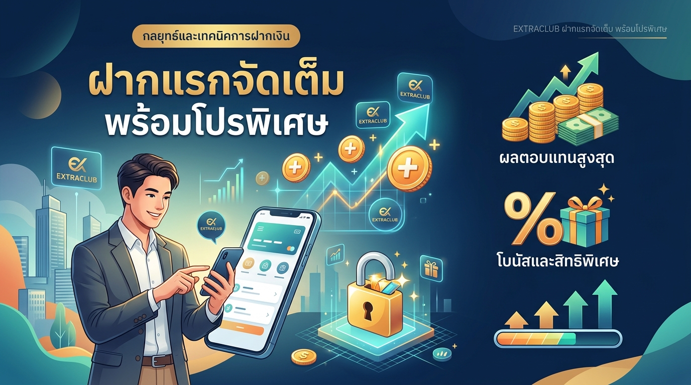 กลยุทธ์และเทคนิคการฝากเงินกับ EXTRACLUB ฝากแรกจัดเต็ม พร้อมโปรพิเศษ เพื่อผลตอบแทนสูงสุด