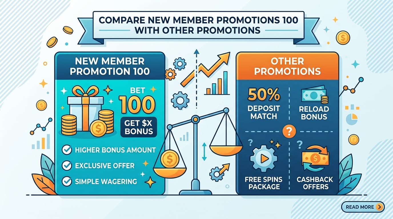 เปรียบเทียบโปรโมชั่นสมาชิกใหม่ 100 กับโปรโมชั่นอื่น ๆ