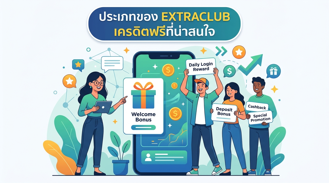 ประเภทของ EXTRACLUB เครดิตฟรีแจกสมาชิกที่น่าสนใจ
