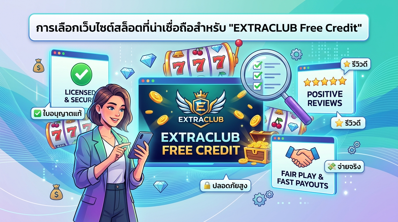 การเลือกเว็บสล็อตที่น่าเชื่อถือสำหรับเครดิตฟรี EXTRACLUB