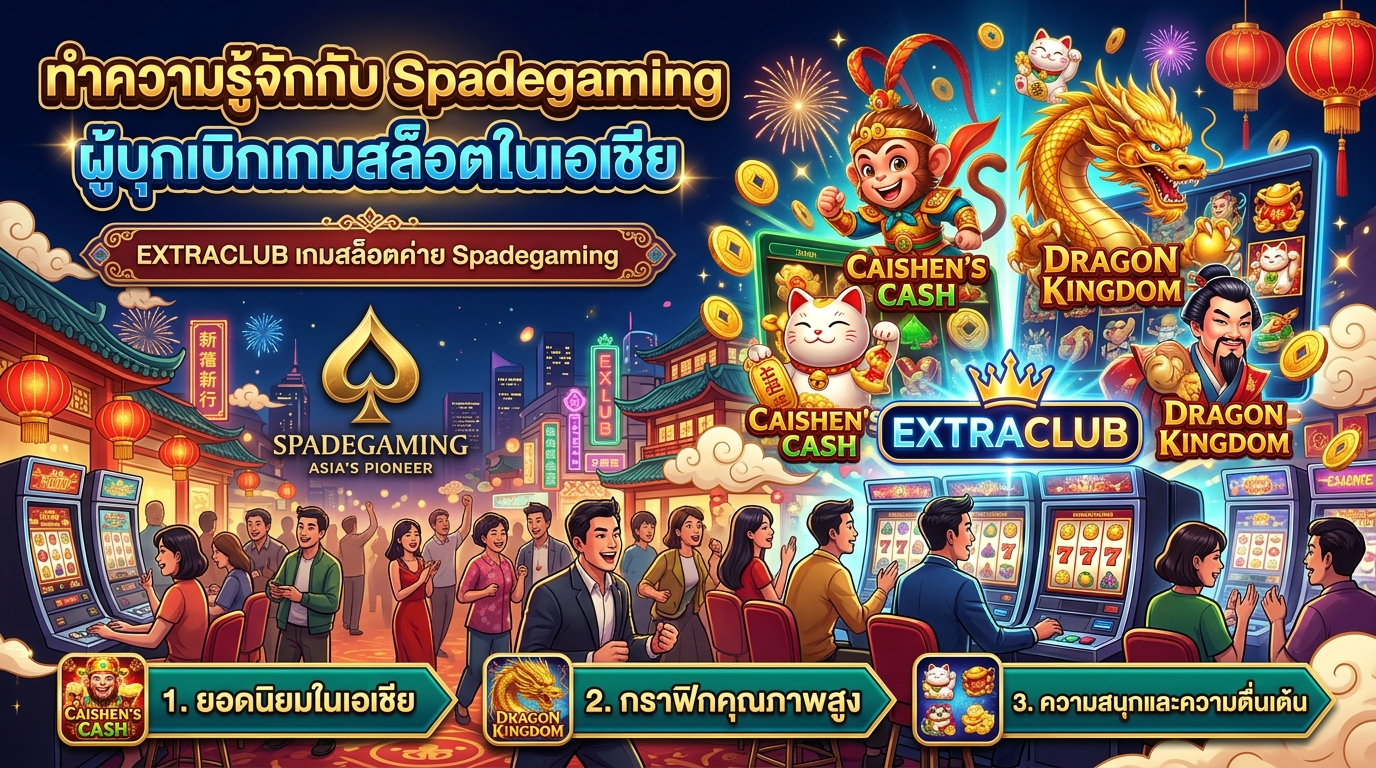 EXTRACLUB เกมสล็อตค่าย Spadegaming: ทำความรู้จักกับ Spadegaming ผู้บุกเบิกเกมสล็อตในเอเชีย