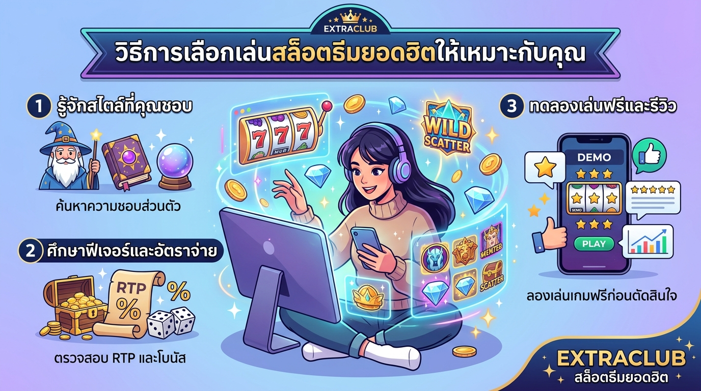 วิธีการเลือกเล่นสล็อตธีมยอดฮิตให้เหมาะกับคุณ